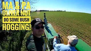 Ma Pa Oliver Nut Do Some Bush Hogging Out Comes The Oliver 1750 And The Oliver 770