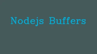 Nodejs Buffers NoTalk