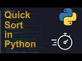 Quick Sort Code in Python Sorting Algorithms Python Coding Tutorial Python Coding Interview