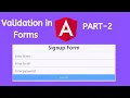 Validation in Forms Form State Template Driven Approach Angular Tutorials