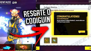 RESGATE AGORA CODIGUIN DO PUNHO NOVO! COMO RESGATAR CODIGO INFINITO 2026 ACORRENTADO FREE FIRE ff