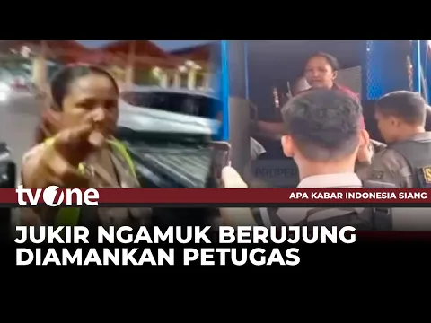 Ibu-ibu Jukir yang Ancam Pengendara di Gresik Diamankan Petugas