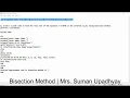 Bisection Method on SciLab
