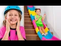 Download Lagu Stair Slide Adventure Safety and Sharing Plays for Kids