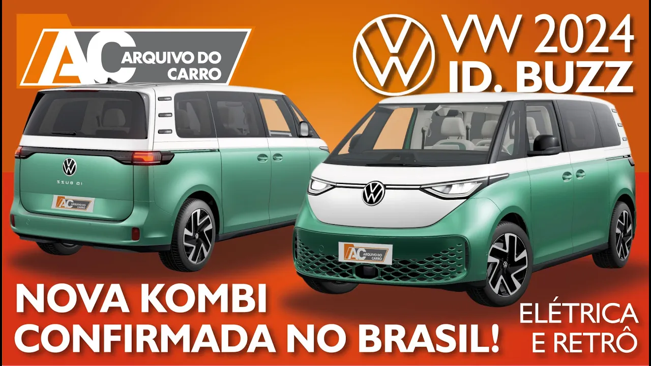 NOVA KOMBI NO BRASIL EM 2023: ELA ESTÁ DE VOLTA!: ELÉTRICA E COM MUITO ESTILO | VW ID. BUZZ 2024