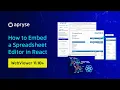 Build a React Spreadsheet Editor in the Browser with WebViewer 11 10 Apryse