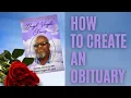 HOW TO MAKE A OBITUARY Canva Hacks Side Hustle How To Make A Funeral Program Easily DIY