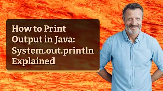 How to Print Output in Java System out println Explained