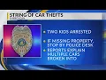 Sheboygan P D arrest two people in relation to recent car thefts ask residents to check their vehi