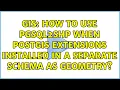 GIS How to use pgsql2shp when PostGIS extensions installed in a separate schema as geometry