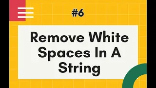 Remove White Spaces In A String