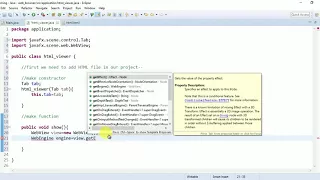 Web Browser and HTML Viewer in Java using Javafx Part-2