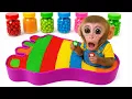 Download Lagu Bin Bon duck Monkey Baby Kittens Puppy Goes Koi Cat And swims Rabbits Animals Eats Egg Muckbang Asmr