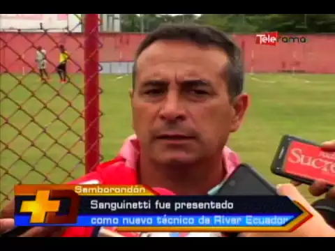 Sanguinetti fue presentado como nuevo técnico de River Ecuador