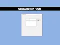 QListWidget in PyQt5