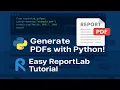 PDF Reports In Python Python Reportlab for Beginners Reportlab pdf generation