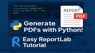 PDF Reports In Python Python Reportlab for Beginners Reportlab pdf generation