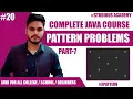 9 10 Diagonal Pattern program 7th Pattern program Pattern programs in java Part-7 Hindi