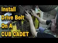How To Install or Replace a Drive Belt on a Lawn Mower Cub Cadet