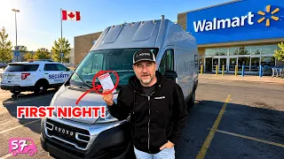 FIRST TIME Sleeping in a Walmart Parking Lot in Canada Did NOT Go Well