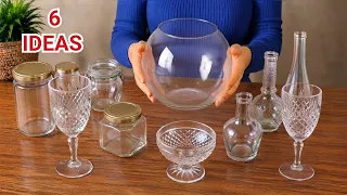 6 AMAZING RECYCLING IDEAS! TAKE A LOOK AT WHAT I DID WITH WASTE GLASSWARE! DIY