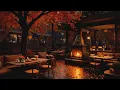 Download Lagu Rainy Autumn Café Ambience 🍂 Cozy Jazz \u0026 Fireplace Sounds for Relaxing and Studying
