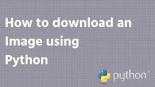 How to download an Image using Python