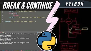 Break and Continue in while loop in Python Python Tutorial for Beginners