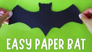 How to Cut Out a Bat Shape Easy Paper Bat Decoration