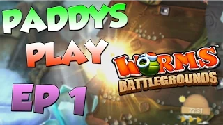 paddys play worms battlegrounds ep 1 funny moments 