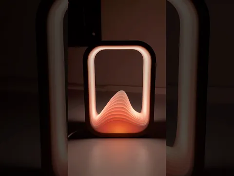 3D printed The Wave lamp 💡#shorts