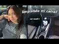 organizando y limpiando mi carro