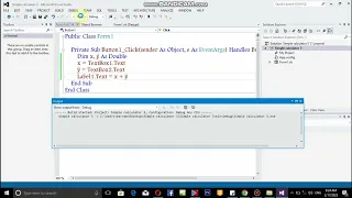 Visual Basic - simple calculator part1