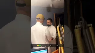 صالح القرني وبدر تركستاني بالأحضان والمحبة والاخوة ظافر دي سيلفا الاتحاد الاهلي 