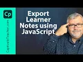 Export Adobe Captivate Classic Learner Notes with JavaScript