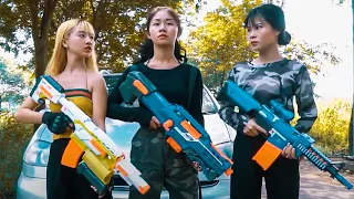 Download Xgirl Studio: Squad Cherry Warriors X girl Nerf Guns Car Chase Battle With Gang Of Criminals Alibaba MP3