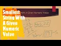 Smallest String With A Given Numeric Value LeetCode 1663 Coders Camp