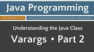 Learn Java Programming - Varargs Array Part 2 Tutorial