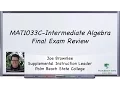 Question 28 MAT1033C Practice Final Exam
