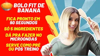 O MELHOR BOLO FIT de BANANA 🥧 sem AÇÚCAR, sem farinha, sem LEITE - só 5 ingredientes - Izabelle Coe