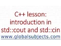 C lesson introduction in std cout and std cin
