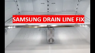 how to fix water and ice build up under crisper tray samsung refrigerator 