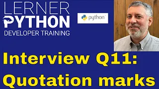 Python interview question Different types of quotes
