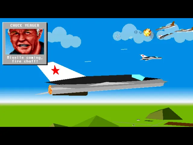 Chuck Yeager's Air Combat (Macintosh version) | Dogfight: F4 vs 2x MiG-21 over Vietnam