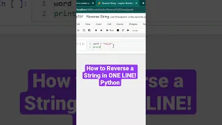 How to Reverse a String in One Line in Python