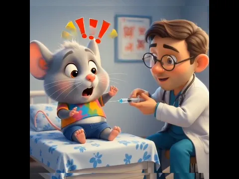 🐭 आज मंगलवार है | चूहे को बुखार है 🤒 | डॉक्टर के पास गया | Funny Kids Rhyme #Shorts