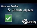 Unity How to Enable and Disable Game Objects C