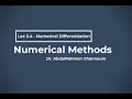 Lec 5 4 - Numerical Differentiation