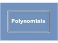 Basics of Polynomials Simplifying Math