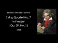 BEETHOVEN String Quartet No. 7 in F major (Op. 59, No. 1) 'Razumovsky' Score